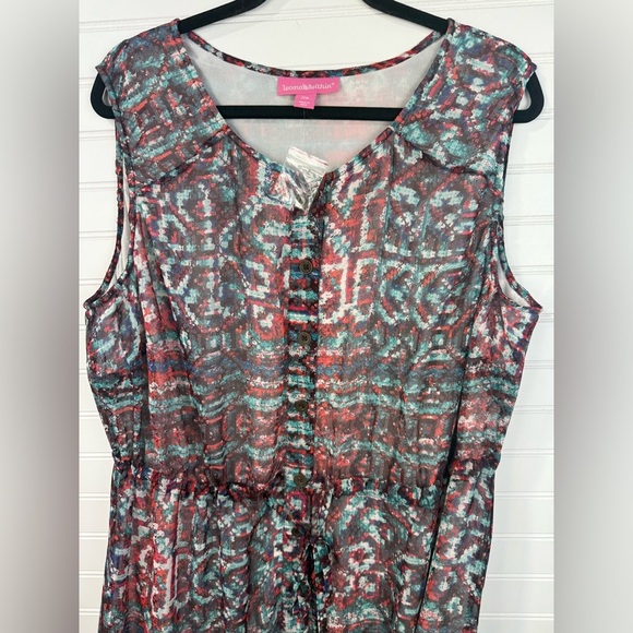 Woman Within sleeveless patterned long dress. Size 20W - Picture 5 of 5